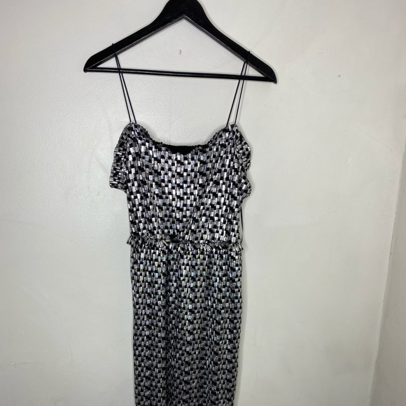 NWT ZARA WOMEN’S SHIMMERY DRESS WITH THIN STRAPS - Picture 5 of 8